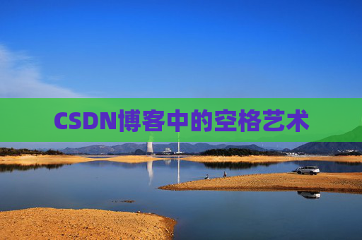 CSDN博客中的空格艺术